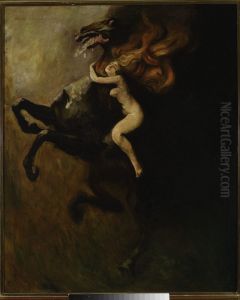 Frenzy, sketch by Wladyslaw Podkowinski