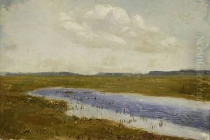 Meadow with cowslips, sketch by Jozef Chelmonski