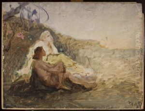 Sketch for the painting "Love" by Jan Ciaglinski