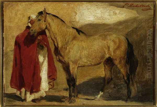 Moroccan man with a horse - view 1