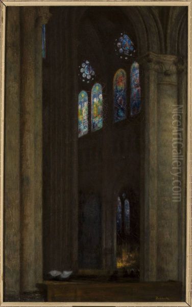 Interior of the cathedral in Chartres - view 1