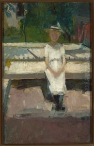 Girl in the garden by Olga Boznanska