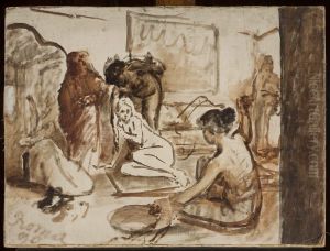 Sketch for the 1st composition of the painting "Potocka in Bakhchisaray"