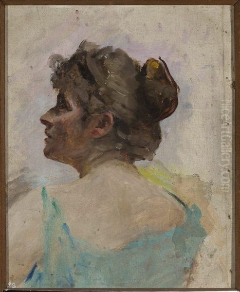 Study of the head for the painting "Symbolic dance" - view 1
