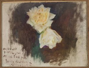 White roses by Jan Ciaglinski