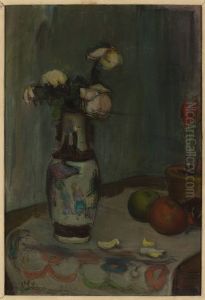 White roses in a vase