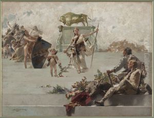Allegory of the hunt by Zdzislaw Jasinski