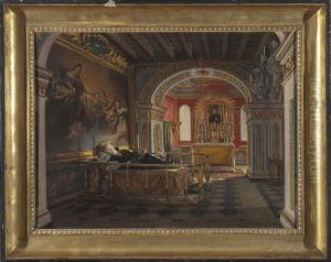 Interior of the chapel of Saint Stanislaus Kostka in Rome by Karol Miller