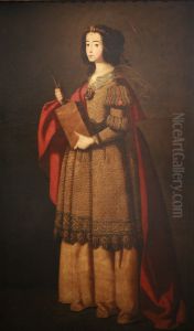 Saint Engratia by Francisco De Zurbaran