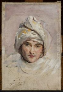 Study of the head for the painting "Symbolic dance"