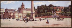 Piazza del Popolo in Rom by Aleksander Gierymski