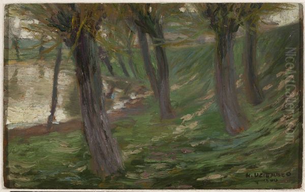 Willows at a pond - view 1