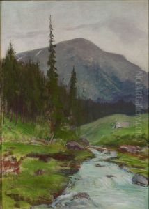 Mountain landscape by Wladyslaw Slewinski