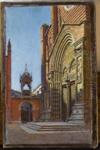 Portal der Kirche Sant'Anastasia in Verona by Aleksander Gierymski
