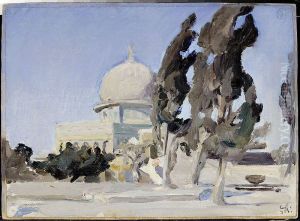 Mosque of Omar in Jerusalem. From the journey to Palestine
