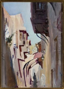 Via Dolorosa in Jerusalem. From the journey to Palestine Via Dolorosa in Jerusalem. From the journey to Palestine