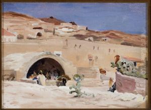 Mary's Well in Nazareth. From the journey to Palestine