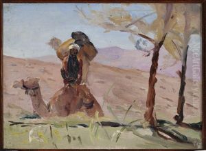 Desert. Resting in Mount Lebanon. From the journey to Palestine by Jan Ciaglinski