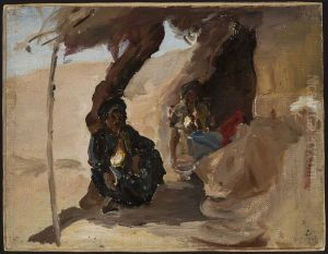Desert - Resting in the desert. From the journey to Palestine by Jan Ciaglinski