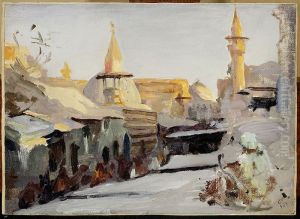 Street in Damascus. From the journey to Palestine