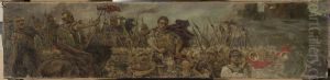 Victorious procession after the battle by Wilhelm Kotarbinski