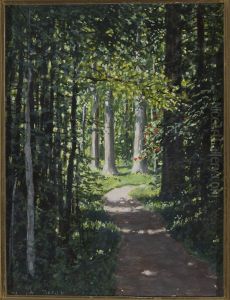 Road in the forest by Stanislaw Witkiewicz
