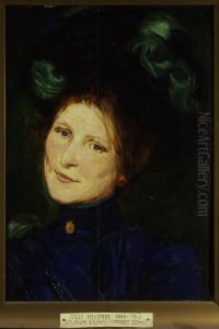 Wife's portrait study, sketch for "Strange garden"