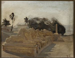 Sphinx Alley, temple of Amun-Re in Karnak. From the journey to Egypt by Jan Ciaglinski