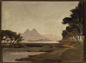 View of the pyramids. From the journey to Egypt by Jan Ciaglinski