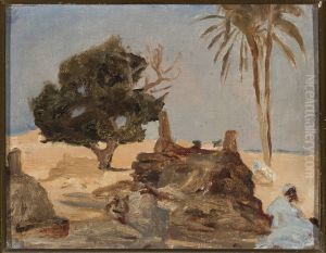 Cemetery at the pyramids. From the journey to Egypt by Jan Ciaglinski