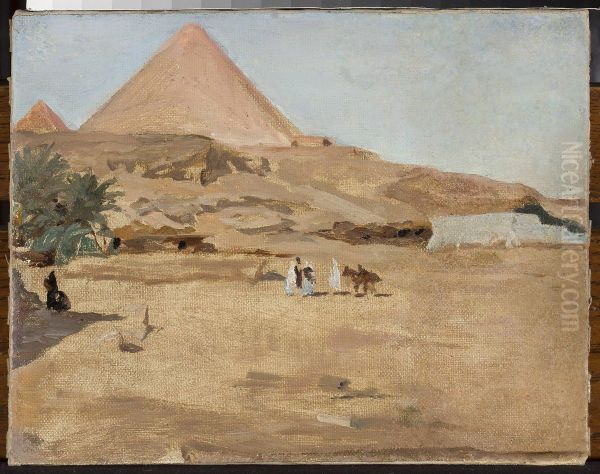Desert and pyramid motif. From the journey to Egypt - view 1