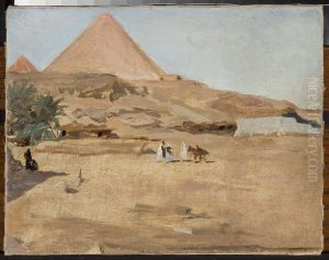 Desert and pyramid motif. From the journey to Egypt by Jan Ciaglinski
