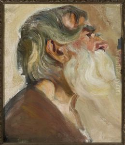 Old man with grey beard by Stanislaw Debicki
