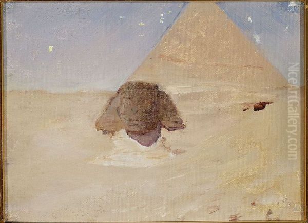 Sphinx at night. From the journey to Egypt - view 1