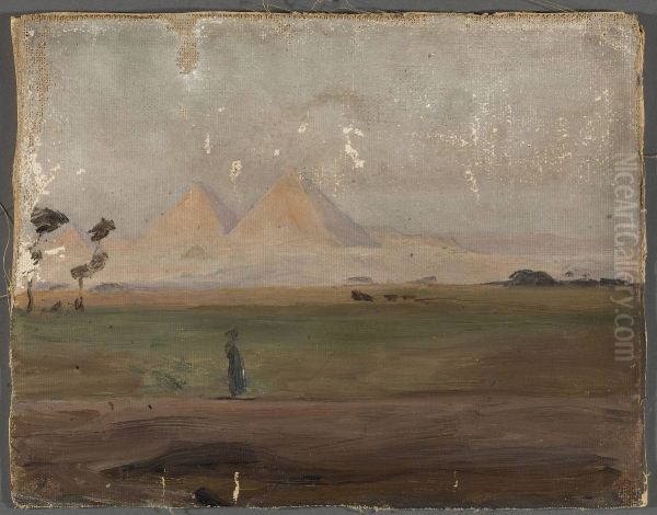 View of the pyramids. From the journey to Egypt - view 1