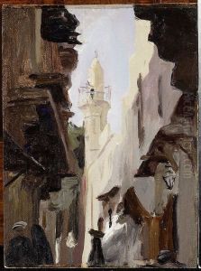 Street in Cairo. From the journey to Egypt by Jan Ciaglinski