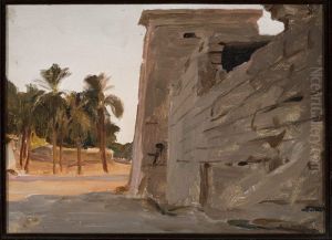Temple of Khonsu in Karnak. From the journey to Egypt