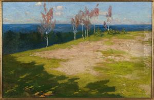 Landscape with birch trees