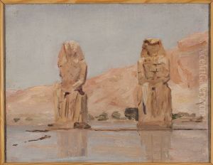 Two statues. From the journey to Egypt by Jan Ciaglinski
