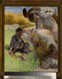 Shepherd boy and a harpy by Jacek Malczewski
