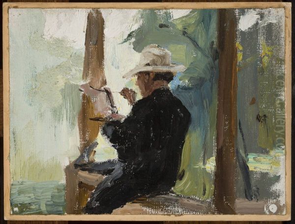 Singer Yershov while painting - view 1