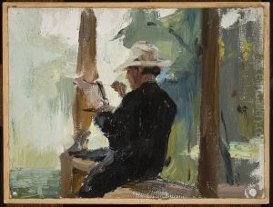 Singer Yershov while painting by Jan Ciaglinski