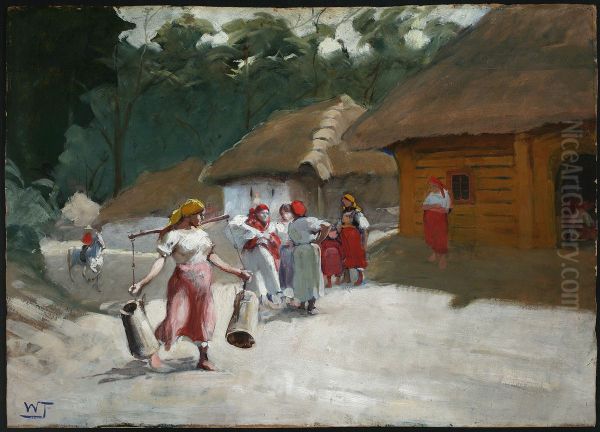 Talking on a rural road - view 1