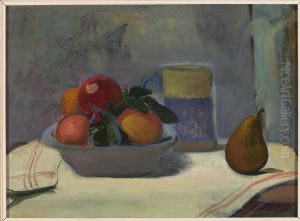 Compote with four apples by Wladyslaw Slewinski