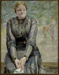 Reverie - portrait of sister Helena Karczewska by Jacek Malczewski