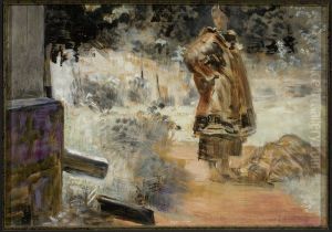 Poisoned water well, sketch by Jacek Malczewski