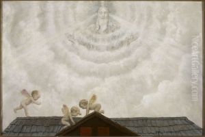 God the Father above the shed by Hans Thoma