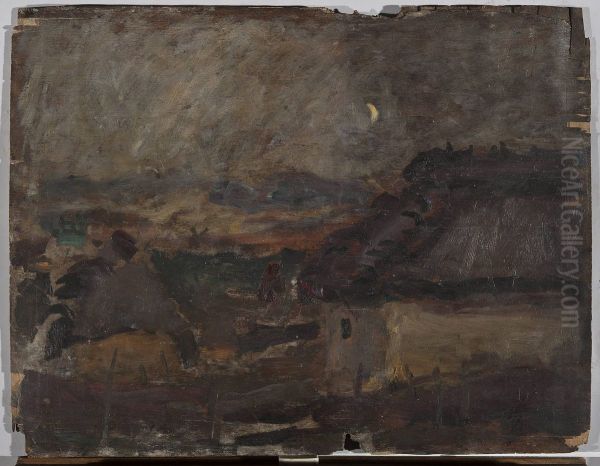 Landscape with a moon - view 1