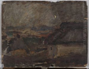 Landscape with a moon