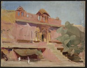 Jaipur - buildings. From the journey to India